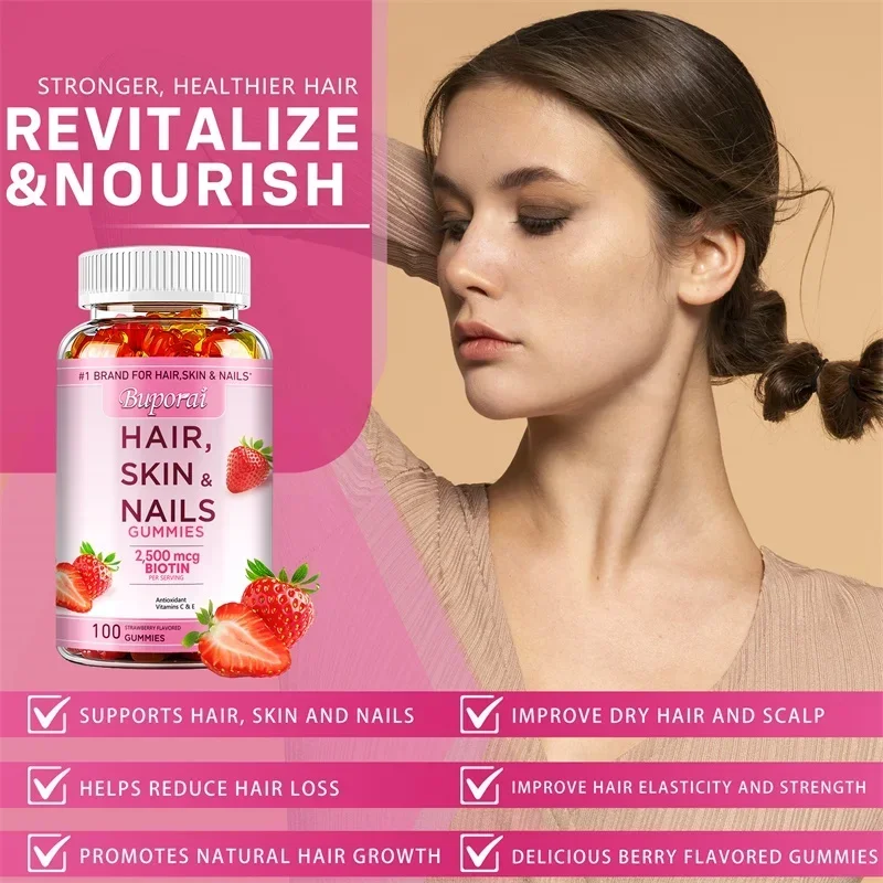 Hair, Skin and Nails Gummies - - Hair Care Gummies incelemesi ve fiyatı