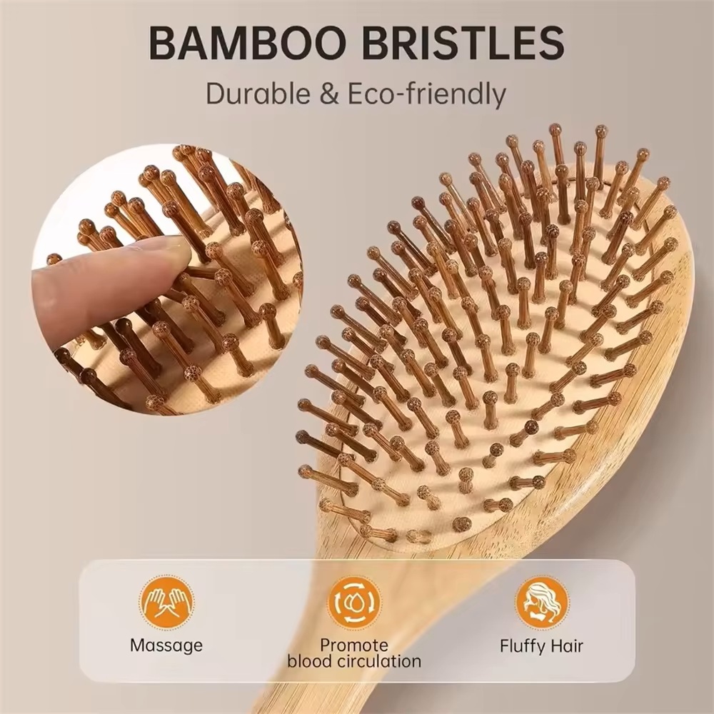 1pc Eco Bamboo Hair Brush Natu - Bamboo Hair Brush incelemesi ve fiyatı