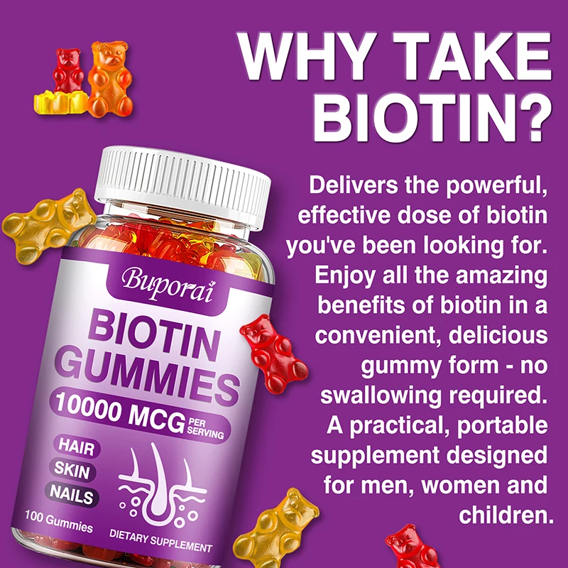 Biotin Gummies 10000mcg for Ha - Hair Care Gummies incelemesi ve fiyatı