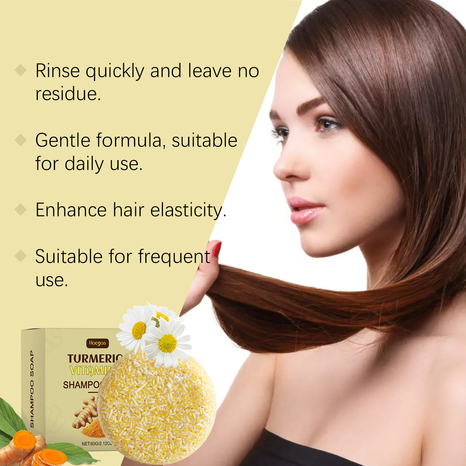 HOEGOA 60G Shampoo Soap Nouris - Hair Care For Hair Fall incelemesi ve fiyatı